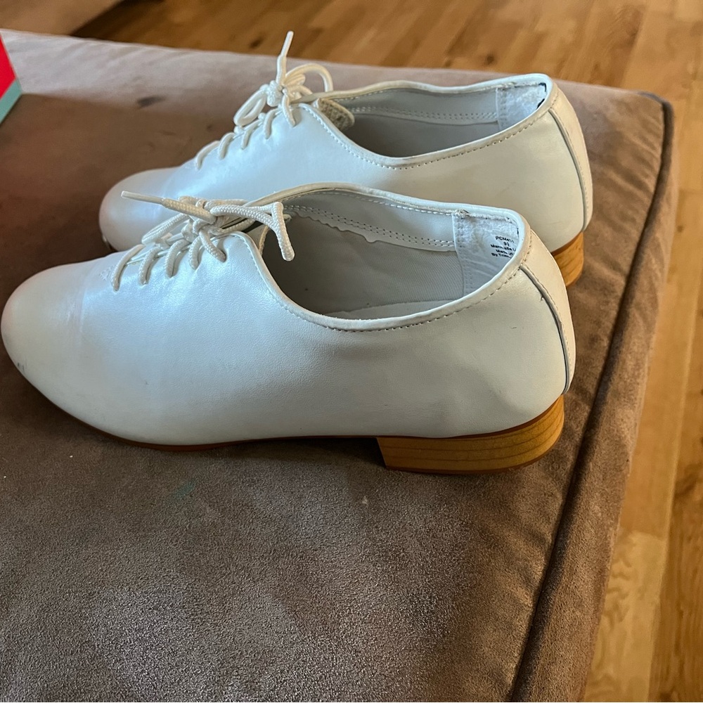 White clogging shoes